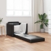 Sillón cama 2 en 1 Negro 74x77x81 cm Cuero Sintético