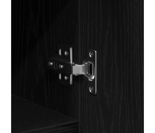 Cabinet de Televisión  Negro Roble 150x30x50 cm Madera Elaborada