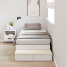 Cama con almacenamiento  Blanca Madera de calidad