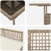 Juego de Comedor de Jardín de 5 Piezas Beige Poliratán