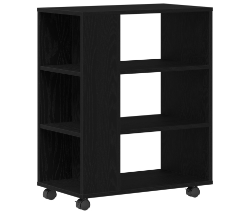 Gabinete Rodante de Roble Negro 60x35x75 cm de