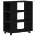 Gabinete Rodante de Roble Negro 60x35x75 cm de