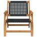 Sillas de Jardín  2 pcs Negros 76x67x73.5 cm Madera maciza de Acacia