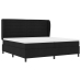 Cama Box Spring con Colchón  Negro 200x200 cm Tela