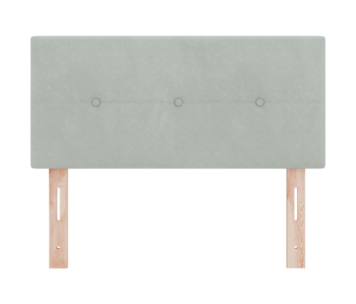 Cabecero  capitoné gris claro 100 cm terciopelo