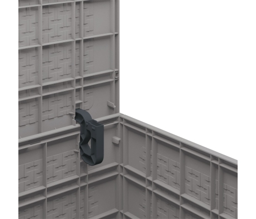 Caja de Almacenamiento Jardín Gris Claro 55x53x57 cm PP