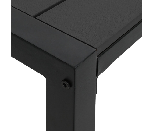 Juego de Comedor de Jardín de 3 Piezas de  en Acero y WPC Negro