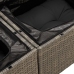 Conjunto de Sofás de Jardín 7 Piezas con Cojines Gris Polirratán Acacia