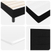 Cama Box Spring de  con Colchón Negro 100x200 cm de Tela