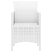 Silla de Jardín  Juego de 4 Blanco Poliratán Estándar Ligero
