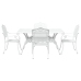 Set de 3 Blanco Aluminio Fundido 150x90x72 cm Duradero