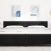 cabecero LED  Diseño de Líneas Negro 200 cm Tela