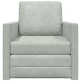 Sofá de suelo convertible  de terciopelo 74x77x81 cm Gris Claro
