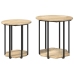 Mesa auxiliar  de 2 piezas de madera de roble Sonoma y metal