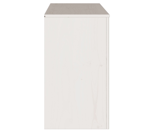 Aparador ""DRAMMEN"" Blanco 114x43x75,5 cm Madera Sólida de Pino