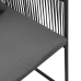 sillas de jardín  con cojines 4 pcs Rattan Poliéster Negro