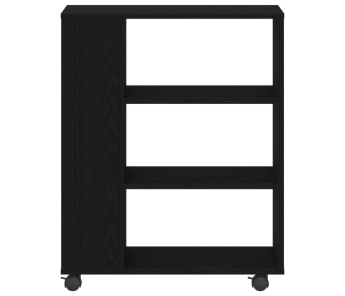 Gabinete Rodante de Roble Negro 60x35x75 cm de