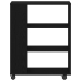 Gabinete Rodante de Roble Negro 60x35x75 cm de