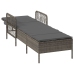 Tumbona  Gris y gris oscuro Ratán PE 157 x 55 x 92 cm Tumbona