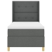 Cama con somier y colchón  Gris Oscuro 100x200 cm Tela