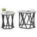 Mesas laterales apilables  2 pcs Gris Sonoma Madera Ingenierizada