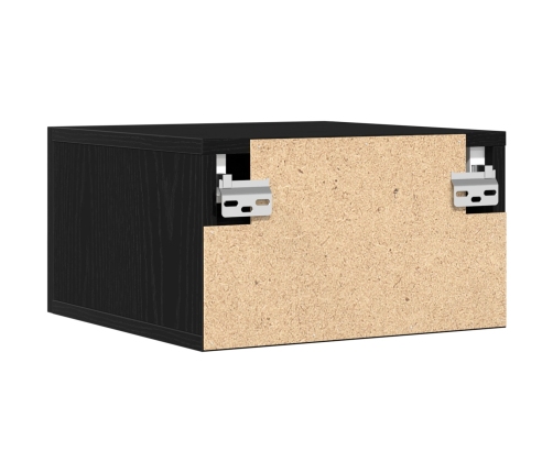 Cabinet de Noche Wall-Mounted Negro Roble 35x35x20 cm