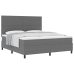 Cama Box Spring  con Colchón Gris Claro Súper King Tela de Pana
