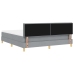 Cama de Somier con Colchón Gris Claro 180x200 cm Tela