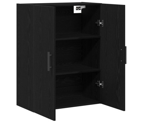 Gabinete Montado en la Pared  Negro Roble 69,5x34x90 cm Madera Ingeniería