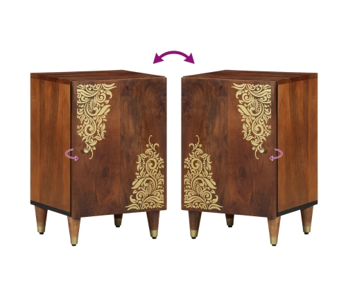 Armario de baño  Marrón miel Madera sólida de acacia 38 x 33 x 58 cm
