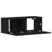 Soporte de TV de roble negro  80x30x30 cm hecho de madera aglomerada