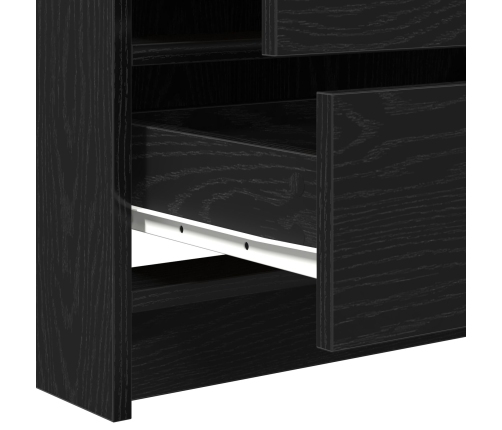 Mesa de tocador  con luces LED en Roble Negro 78,5x41x135 cm