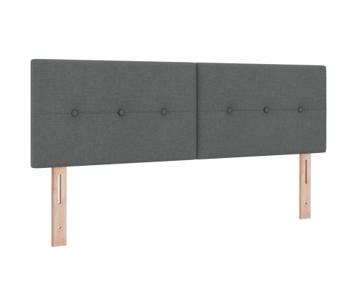 Cabecero LED botones tapizados gris oscuro 80 cm tela