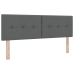 Cabecero LED botones tapizados gris oscuro 80 cm tela