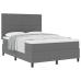 Cama Box Spring  con Colchón Gris Claro 160x200 cm Tela de Corduroy