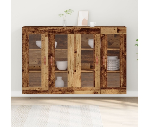 Gabinetes Montados en la Pared 2 pcs Madera Vieja 69.5x34x90 cm Madera Ingienerizada