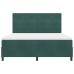 Cama con somier y colchón verde oscuro de  tamaño súper king de terciopelo