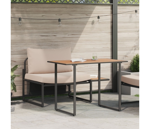 Conjunto de Comedor Jardín de 2 Piezas Silla Individual con Cojines Taupe