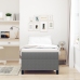 Cama Box Spring de  con Colchón Gris 90x200 cm Tela de Microgamuza