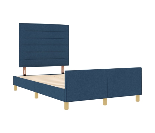 Cama  Azul 140x190 cm de Tela