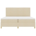 Cama con Somier y Colchón & LED Crema 200x200 cm Tela