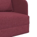 Sofá cama de suelo  2 en 1 Rojo Vino 65x80x83 cm Tela