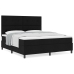 Cama con Resorte Negra con Colchón Super King de Tela