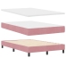Cama con sommier y colchón  Rosa 120x200 cm Terciopelo