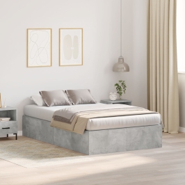 Estructura de cama Gris concreto Concreto Individual Robusta