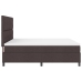 Cama con Base de Resortes y Colchón Marrón Oscuro Super King Tela