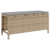 Conjunto de Comedor de Jardín de 3 Piezas con Cojines Beige de Ratán Polímero y Acacia