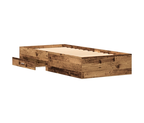 Estructura de Cama Madera Vieja 90x200 cm Madera Fabricada