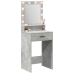 Mesa de tocador  con luces LED en gris concreto de 50x41x135 cm