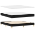 Cama Box Spring  con Colchón Negra 180x200 cm Tela